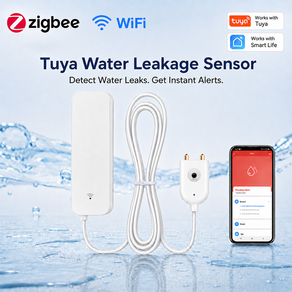 ZigBee WiFi Water Leak Sensor  - đánh giá và giá Water Alarm Sensor