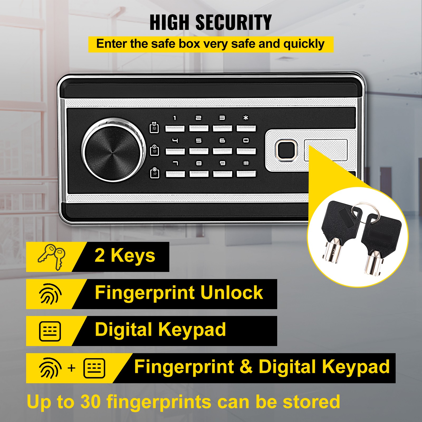Safe Box Lock Security 2.1 Cub - đánh giá và giá Lockbox Key Secure
