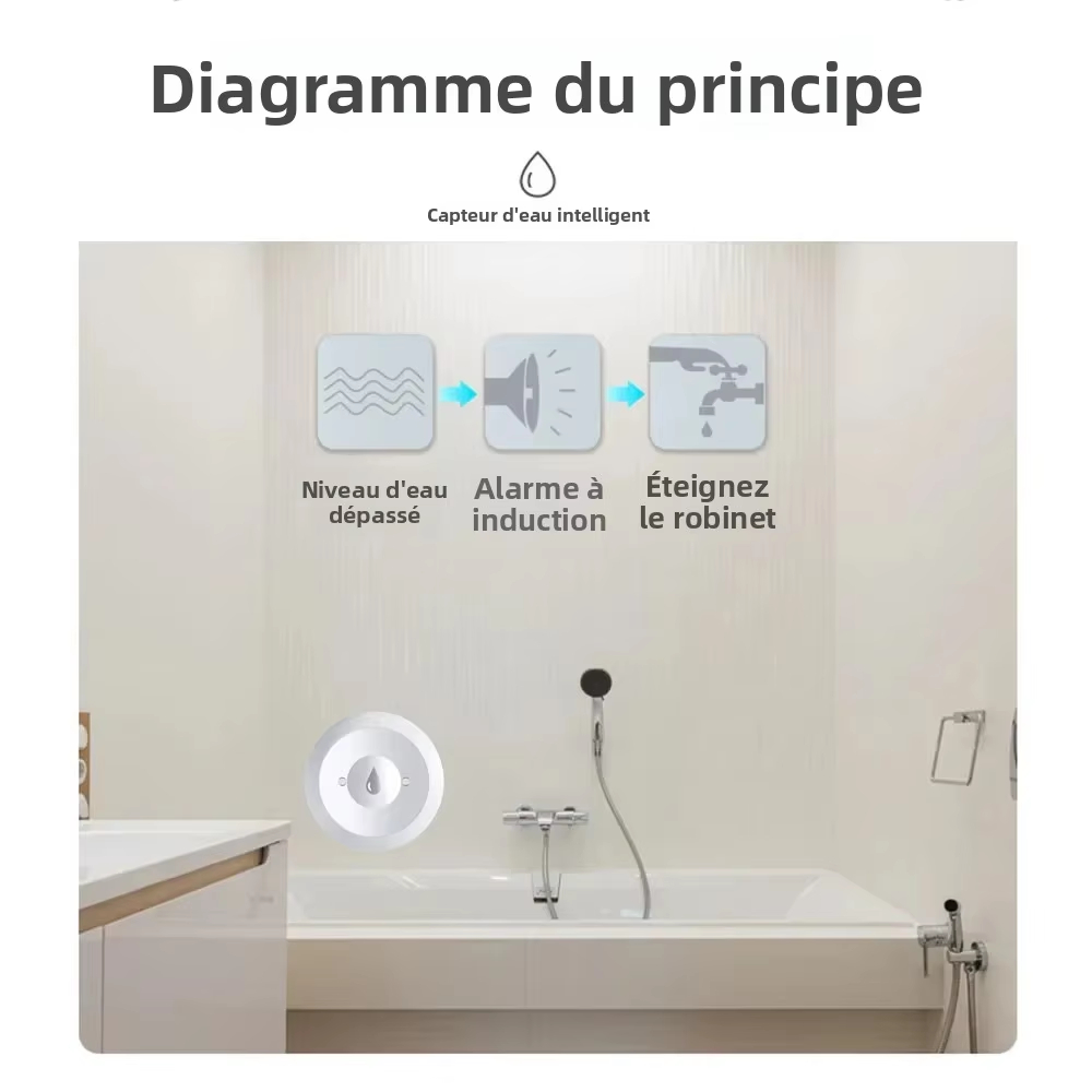 Work with tuya smart life app  - đánh giá và giá Water Alarm Sensor